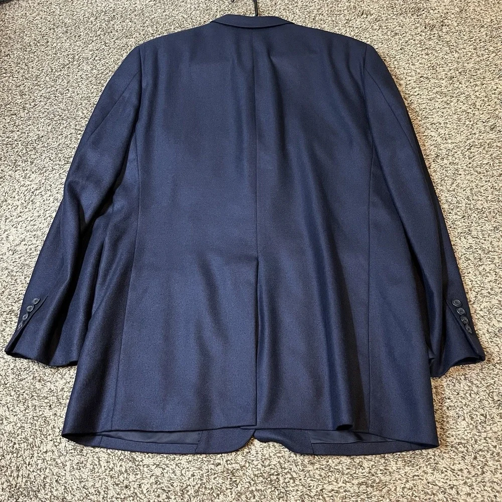 John W Nordstrom Loro Piana 100% Cashmere Suit Blazer Jacket Navy Blue Mens 42L
